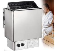 Hrxllb Calentador de Sauna Mejorado - Estufa eléctrica de Acero Inoxidable de 3-9 kW, 220 V/380 V - Baño de Sauna con Temporizador de 3 h y Temperatura de 0 a 110 °C para SPA doméstico(380v,3KW)