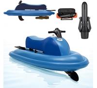 Hrxllb Embarcación Hinchable eléctrica con Motor de 500 W, Mini lancha motora y Scooter Submarino, 3-9 km/h, autonomía de 40-130 Minutos, embarcación para Dos Personas(10A)