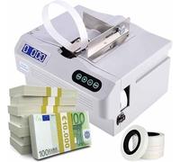 Hrxllb Máquina Inteligente para flejar Billetes, Herramienta para flejar Billetes, máquina para flejar Billetes con Cinta de Papel,empaquetadora de Dinero.