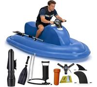 Hrxllb Moto acuática eléctrica Hinchable 2 en 1 y Scooter Submarino de Buceo con propulsores, Motor sin escobillas de 500 W, 3-9 km/h, Equipo de Buceo y natación para Adultos y niños(10A)