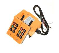 HS-6 6 teclas 1 velocidad 2 transmisor + receptor polipasto Industrial inalámbrico grúa camión Control remoto interruptor de botón(2TX 1RX,220-230VAC)