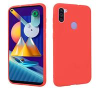 HS Products HSP Funda para Samsung Galaxy M11 [Resistente al Polvo] Carcasa Protectora Silicona TPU | Anti-arañazos Antigolpes Anti-Choques | Protección de cámara | Suave Blanda Delgada Case | Rojo