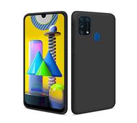 HS Products HSP Funda para Samsung Galaxy M31 [Resistente al Polvo] Carcasa Protectora Silicona TPU | Anti-arañazos Antigolpes Anti-Choques | Protección de cámara | Suave Blanda Delgada Case | Negro