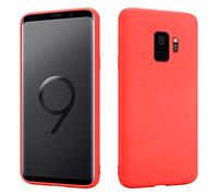 HS Products HSP Funda para Samsung Galaxy S9 [Resistente al Polvo] Carcasa Protectora Silicona TPU | Anti-arañazos Antigolpes Anti-Choques | Protección de cámara | Suave Blanda Delgada Case | Rojo