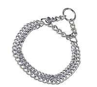 HS Sprenger - Collar doble de acero chapado en cromo para perro