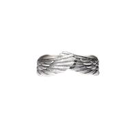 HSAJS Anillos Mujer Alas de ángel Anillo de Plata Abierto Ajustable Anillos de Acero Inoxidable Anillo de Declaración de Moda Regalo Niña Conjunto Joyas