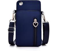 HSAJS Bolso Bandolera Rectangular Compacto Mini Cartera Portamóvil Ajustable Cremallera Decoración Corazón