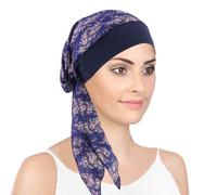 HSAJS Gorros Turbantes para Mujer Pañuelos Cabeza Pre-Atado Verano Chemo Sombrero Beanie Dormir Algodón para Pérdida Cabello Cáncer Quimioterapia