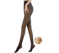 HSAJS Medias Térmicas Semitranslúcido para Mujer Lana Cálidas de Invierno Forradas de Vellón Calzoncillos Suaves y Cintura Alta Leggings Pantys Cómodos Pantalones Mujer Pitillo