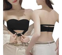 HSAJS Sujetador sin Tirantes Mujer Forma Corazón Push up Cierre Frontal Invisible Adhesivo Multiposición Efecto Levanta Pecho Sujetadores Bandeau Antideslizante