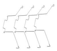 HSCGIN 6 piezas de alambre de acero para placa base de computadora, enfriador de CPU plateado para ventilador, clip estilo gancho con cierre de alambre de 12 cm, accesorios de refrigeración para