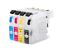 HSCJMEHT Cartucho de Tinta Recargable para LC103 LC101 Compatible con Impresora MFC J4310DW J4410DW J4510DW J4610DW J4710DW DCP J152W