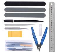 HSEAMALL 11 PCS Kit de Herramientas Modelismo,Gundam model kit Modelismo Maquetas Gunpla Fabricación Construcción de Pasatiempos Herramientas Básicas de Modelador