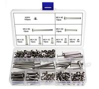 HSeaMall100 conjunto de tornillos de fijación 8 tamaños Metal redondo tornillo de espárrago para DIY decoración de cuero