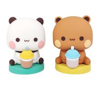 HsentimenH Bubu Dudu Figurita Tambaleante, Bubu Dudu Decoración de Coche, Dudu Bubu Adornos, Bubu Dudu Figura de Oso Panda, Decoración de Mesa de Colección para niños, niñas, Escritorio