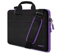 HSEOK Bolso Bandolera/Maletín para Portátil 15"-16", Funda Protectora Laptop Sleeve Dura y Impermeable para 15" 16" MacBook Pro, 15"-15.6"-16" Notebook,Negro Morado