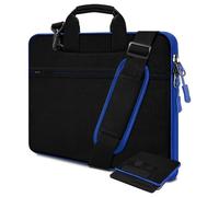 HSEOK Bolso Bandolera para Portátil de 14" Maletín Compatible con MacBook Pro 14" M5/M4/M3/M2/M1,Todos los Modelos de Mac Air/Pro de 13,3",y la mayoría de los portátiles de 13"-14",Negro-azul