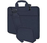 HSEOK Bolso Bandolera para Portátil de 15,6-16 pulgadas,Maletín Duradero y Resistente a Golpes con Múltiples Bolsillos y Correa para la mayoría de Portátiles de 15"-16",Azul oscuro