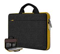 HSEOK Estuche Delgado para Computadora Portátil de 13-14, Maletín con un Estuche Pequeño para MacBook Pro14, M3/M2/M1 2024-2021, Todos los modelos de MacBook Air/Pro 13,3", XPS 13/14,Amarillo negro