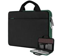 HSEOK Estuche para Computadora Portátil de 13,3" 14", Maletín de Mano Compatible con MacBook Pro de 14", MacBook Air/Pro 13,3" y Portátiles de 13" a 14",Negro-verde