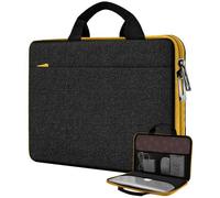 HSEOK Estuche para Computadora Portátil de 13,3" 14", Maletín de Mano Compatible con MacBook Pro de 14", MacBook Air/Pro 13,3" y Portátiles de 13" a 14",Amarillo negro