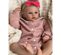 Hserial Bebes Reborn muñecas 18pulgadas 46cm Silicona niñas Originales Toddler Verdadero Recien Nacidos niño Realista Baby Doll Abre los Ojos