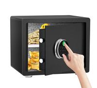 HSGCJS Caja fuerte biométrica de huellas dactilares con teclado digital, caja fuerte de seguridad para el hogar, la oficina y el hotel, 1.2 pies cúbicos