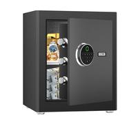 HSGCJS Caja fuerte biométrica para huellas dactilares, caja fuerte para el hogar con teclado digital completo, caja fuerte de seguridad para el hogar, la oficina y el hotel, 1.93 pies cúbicos