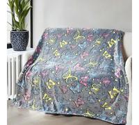 HSGLGNA Manta para niños con dinosaurios en la oscuridad, suave microfibra, gran regalo para los amantes de los dinosaurios (mariposas, 150 x 200 cm)