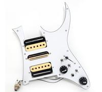 HSH - Golpeador precableado para guitarra Ibanez RG Loaded HSH con pastilla Alnico 5 cuellos + Humbucker de puente de cerámica, división de bobina, interruptor de 5 vías, ollas de 500 K, precableado