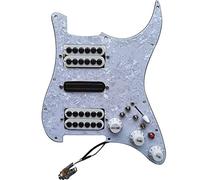 HSH Prewired Pickuguard Pickups set cargado Invader Humbucker Pickups set, High Output Mini Humbucker Pickups,4 Tone Multiple Single Cut Switch para Stratocaster de estilo moderno estándar