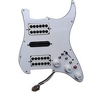 HSH Prewired Pickuguard Pickups set cargado Invader Humbucker Pickups set, High Output Mini Humbucker Pickups,4 Tone Multiple Single Cut Switch para Stratocaster de estilo moderno estándar