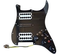 HSH Prewired Pickuguard Pickups set cargado Invader Humbucker Pickups set, High Output Mini Humbucker Pickups,4 Tone Multiple Single Cut Switch para Stratocaster de estilo moderno estándar