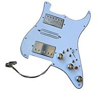 HSH Upgrade Prewired Pickguard Pickups Interruptor Multifunción De 7 Vías Dual Hot Rail High Output Pickups Set Guitarra Precableado Golpeador