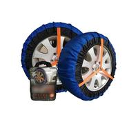 HSHBGS Cadenas para ruedas de coche, Cadenas de nieve textil, Cadenas Nieve Coche Antideslizantes y Resistentes, Juego de 2, con guantes y bolsa de almacenamiento(165/40R17)