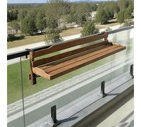 HSHBGS Mesa de Madera con Barandilla para Balcón, Soporte para Plantas