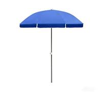 HSHBGS Sombrilla de playa grande, Sombrilla de jardín, Altura ajustable, Parasol de tejido Oxford 210D, Para patios, balcones y puestos de mercado; sin soporte(Blue,2.4m)