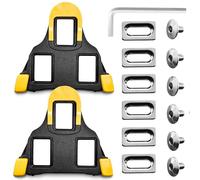 Hshenjhu 2 Piezas Calas Bicicleta, para Calas Shimano de Bloqueo de Pedal SPD Kits, Adultos Unisex para Zapatos de MTB, Ciclismo y Bicicletas de Carrera, Accesorios de Bicicleta (Amarillo y Negro)