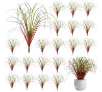 Hshenjhu 20 Manojo Hierba Artificials, Plantas Artificiales Material Plástico 40cm, Planta Artificial Protección UV, Hierba Artificial Naturaleza Verde, para Jardín Veranda Fiesta Oficina