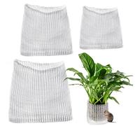 Hshenjhu 3 Piezas Bolsa de Malla Metálica, Acero Inoxidable Bolsas de Insectos y Ratones Malla Metálica, Cestas de Protección, Protección de Raíces para Plantas, Accesorio para Proteger Plantas