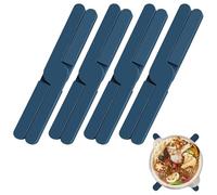 Hshenjhu 4 Piezas Salvamanteles Plegables, Salvamanteles de Silicona Plegables, Giratorias Ajustables Salvamanteles de Silicona Plegable Antideslizantes, para Ollas y Sartenes de Cocina
