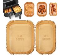 Hshenjhu Papel para Freidora de Aire, Paper Air Fryer, 100 Piezas Papel de Horno a Prueba de Aceite Impermeable Desechable Antiadherente, Apto para 3,1-5,2 L Freidoras de Aire