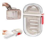 Hshenjhu Portátil Jaboneras de Viaje Plástico, Jabonera de Viaje a Prueba de Fugas con Capa de Drenaje, Caja de Jabón Impermeable, para Viajes, Baño, Campamento, al Aire Libre