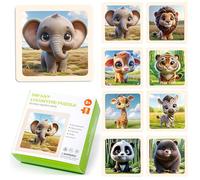 Hshenjhu Puzzles Infantiles, Niños Rompecabezas de Animales, Puzzle de Madera para Infantiles, Puzles Niños 3 Años, Juguetes Montessori Educativos Regalos para Infantil Bebes 3 4 5 6 años