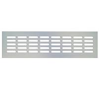 HSI rejilla de ventilación perforación, 28 x 5 mm, aluminio, color blanco, 80 x 400 mm, 1 pieza, 271040.0