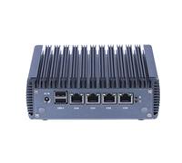 HSIPC Celeron J4125 Quad Core Firewall Micro Appliance, Mini PC, Nano PC, Router PC with 16G RAM 512G SSD, 4 RJ45 2.5GBE Nic AES-NI Compatible with Pfsense OPNsense