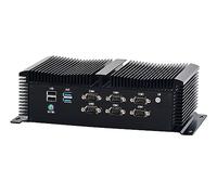 HSIPC Comet Lake i5 Quad Core 10200H industrail PC, Fanless PC, IPC with 32G RAM 512G SSD 6 COM, 3 HDMI, 2 GBE, GPIO, USB WiFi Included