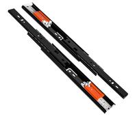 HSIRYAOHD 1 par de guías de cajón de empuje para abrir, extensión completa de 10, 12, 14, 16, 18, 20 pulgadas, rodamiento de bolas, resistente 100 libras (450 mm)