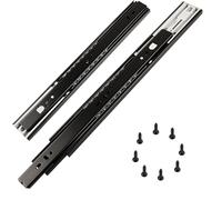 HSIRYAOHD 1 par de guías de cajón resistentes a presión para abrir, rodamiento de bolas, capacidad de carga de 60 kg, guías de montaje lateral para armarios, aparadores (300 mm)