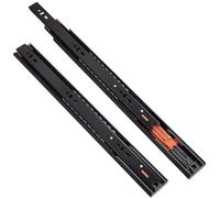 HSIRYAOHD 1 par de guías de cajón resistentes, empuje para abrir corredores de extensión completa de 10 a 24 pulgadas, rodamiento de bolas, montaje lateral, capacidad de carga de 40 kg (500 mm)